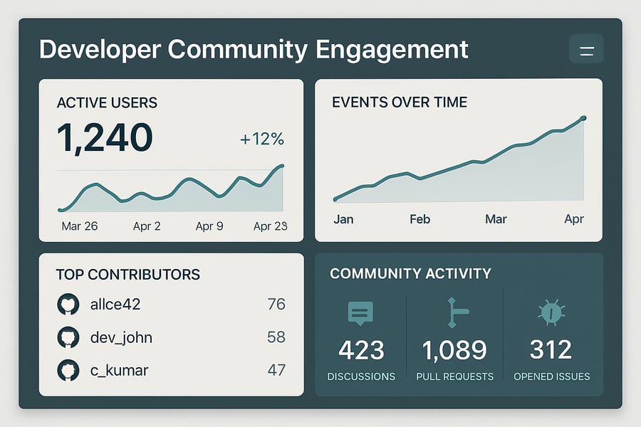 Unified developer community engagement dashboard